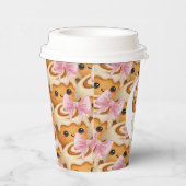 Cute Cinnamon Roll Bun Girl Birthday Party Pappbecher (Rechts)