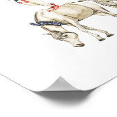 Cute Circus Horse And Clown Carnival Nursery Poster (Ecke)