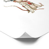 Cute Circus Mouse With Balloon Carnival Nursery Poster (Ecke)