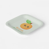 Cute Citrus Orange 1st Birthday Paper Plates Pappteller (Gewinkelt)