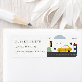 Cute City Urban Vehicle Cars Road Kids Address
