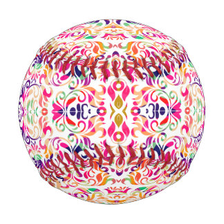 Cute classic colorful flowers pattern baseball