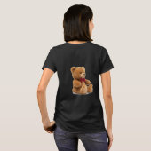 Cute Classic Teddy Bear Art Women's Graphic T-Shir T-Shirt (Schwarz voll)