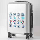 Cute Cleaning Service Icons & Characters - Vector Aufkleber (Koffer)