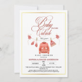 Cute Clothes Line Baby Its Cold Outside Shower Einladung (Vorderseite)