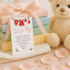 Cute Clothesline Christmas Books For Baby Shower  Begleitkarte