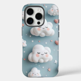 Cute Cloud-Handyhülle ☁️💙 iPhone 16 Pro Hülle