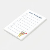 Cute Clown Elephant Kid Goals Notes Post-it Klebezettel (angewinkelt)