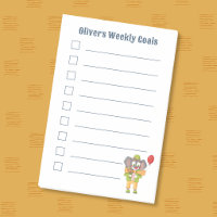 Cute Clown Elephant Kid Goals Post-It Notes