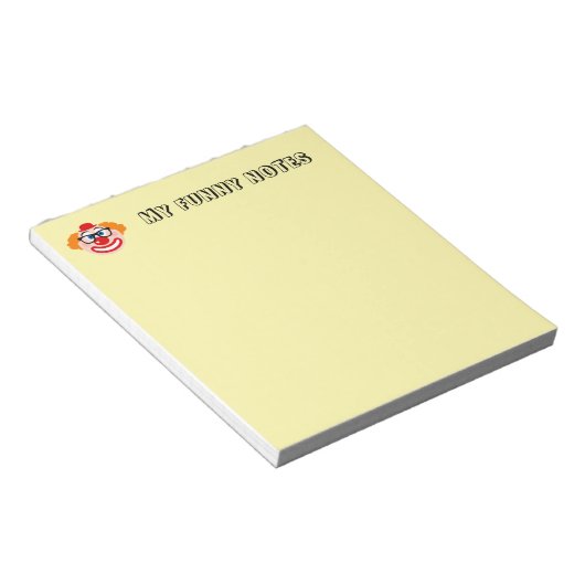 Cute clown notepad for funny jokes and notes notizblock (angewinkelt)