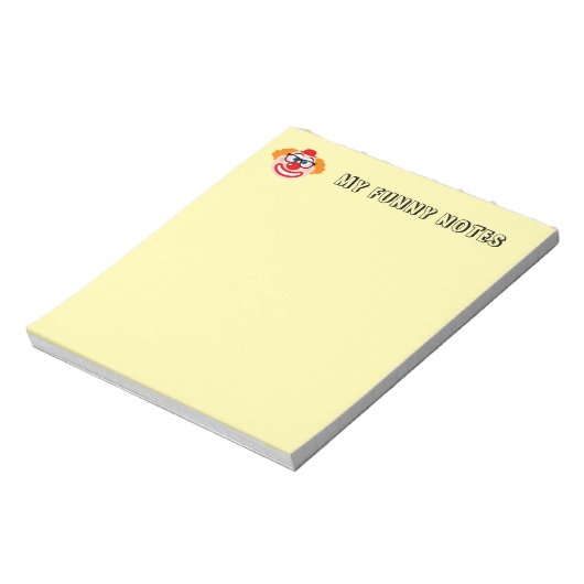 Cute clown notepad for funny jokes and notes notizblock (Rotiert)