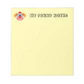 Cute clown notepad for funny jokes and notes notizblock (Vorderseite)