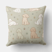 Cute Cockapoo Pattern | Dog Lover Cushion Kissen (Rückseite)