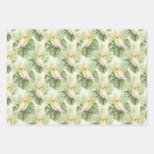 Cute Cockatiel with Tropical Plants Pet Bird Lover Geschenkpapier Set (Vorderseite 3)