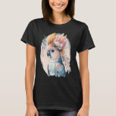 Cute Cockatoo Parrot Bird Flower Crown Pet Birds T-Shirt (Vorderseite)