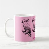 Cute Cockatoos Pink Mug for Bird Lovers Kaffeetasse (Links)