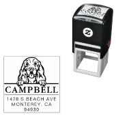 Cute Cocker Spaniel Custom Dog Address   Permastempel (Beispiel)