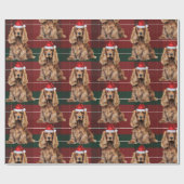 Cute Cocker Spaniel Fun Dog Lover Christmas Geschenkpapier (Flach)