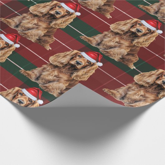Cute Cocker Spaniel Fun Dog Lover Christmas Geschenkpapier (Ecke)