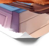 Cute Cocker Spaniel Gingerbread Baking Christmas Poster (Ecke)