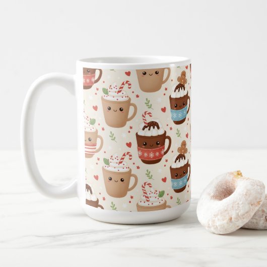 Cute Cocoa Holiday Coffee Mug Kaffeetasse (Mit Donut)