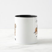 Cute Coffee And Dachshund Brown Personalize Tasse (Zentrum)