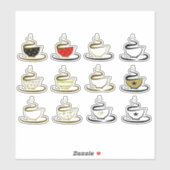 Cute Coffee Aufkleber (Blatt)