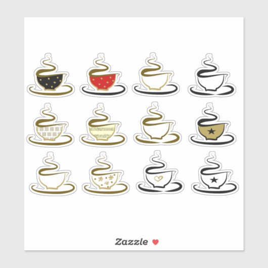 Cute Coffee Aufkleber (Blatt)
