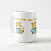 **Cute Coffee Cat – Adorable Cat Drinking Coffee I Kaffeetasse (Vorderseite Links)