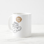Cute Coffee Cat Mug Cozy “Coffee Time” Kitten Cup Kaffeetasse (Vorderseite Links)
