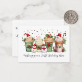 Cute Coffee Christmas Gift Card Holder for Teacher Mitteilungskarte (Vorderseite/Rückseite Beispiel)