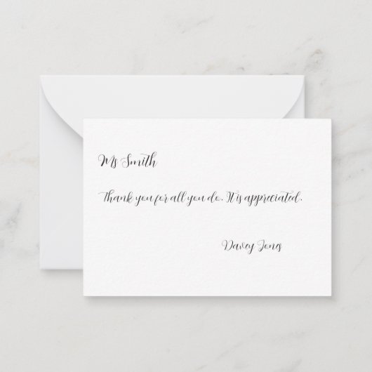 Cute Coffee Christmas Gift Card Holder for Teacher Mitteilungskarte (Rückseite)