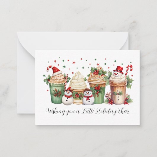 Cute Coffee Christmas Gift Card Holder for Teacher Mitteilungskarte (Vorderseite)