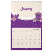 Cute Coffee Cup 2026 Calendar Kalender (Jan 2026)