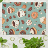 Cute Coffee Geschirrtuch (Gefaltet)