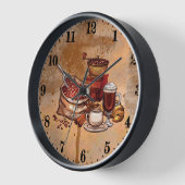 cute coffee kitchen decor uhr (Winkel)