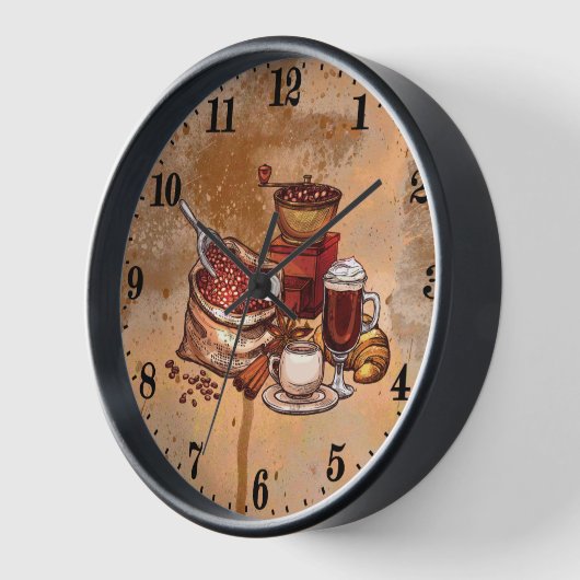 cute coffee kitchen decor uhr (Winkel)