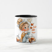 Cute Coffee Lover Mug | Cozy Girl Design Tasse (Zentrum)