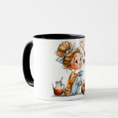 Cute Coffee Lover Mug | Cozy Girl Design Tasse (Vorderseite Links)