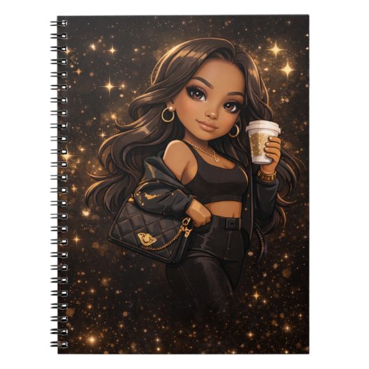 Cute coffee lover notebook notizblock (Vorderseite)