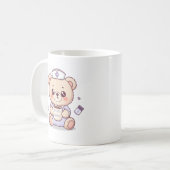 Cute Coffee-Loving Nurse Teddy Bear  Kaffeetasse (Vorderseite Links)