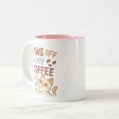 Cute Coffee Mug – Funny Cat Lover’s Cup Zweifarbige Tasse (Vorderseite Links)