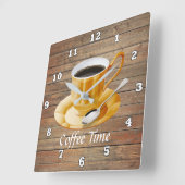 Cute coffee time decor quadratische wanduhr (Winkel)