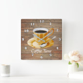 Cute coffee time decor quadratische wanduhr (Zuhause)