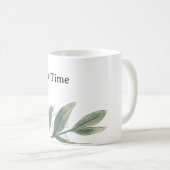 Cute CoffeeTime Teacup. Modern Minimalist Floral Kaffeetasse (VorderseiteRechts)