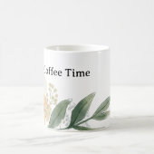 Cute CoffeeTime Teacup. Modern Minimalist Floral Kaffeetasse (Mittel)