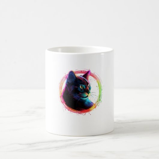 cute color full cat design kaffeetasse (Mittel)