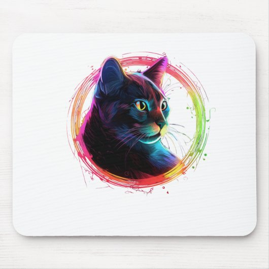 cute color full cat design mousepad (Vorne)