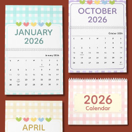 Cute & Colorful 2026 Calendar Kalender
