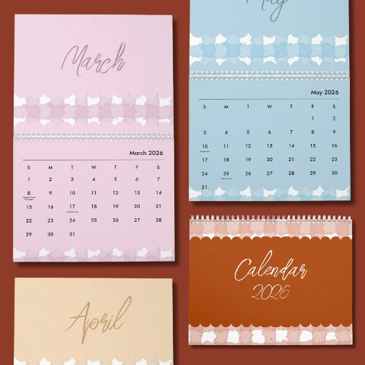 Cute & Colorful 2026 Calendar Kalender